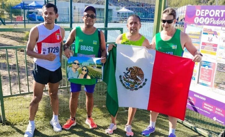 Policía de la SSPE gana doble medalla de oro en competencia de marcha en Chile