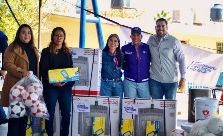  Lleva Nancy “La China” Frías infraestructura a escuelas a través del programa “Juntos Construimos”