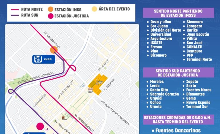  Tendrá Bowí desvío temporal por desfile de la Revolución Mexicana