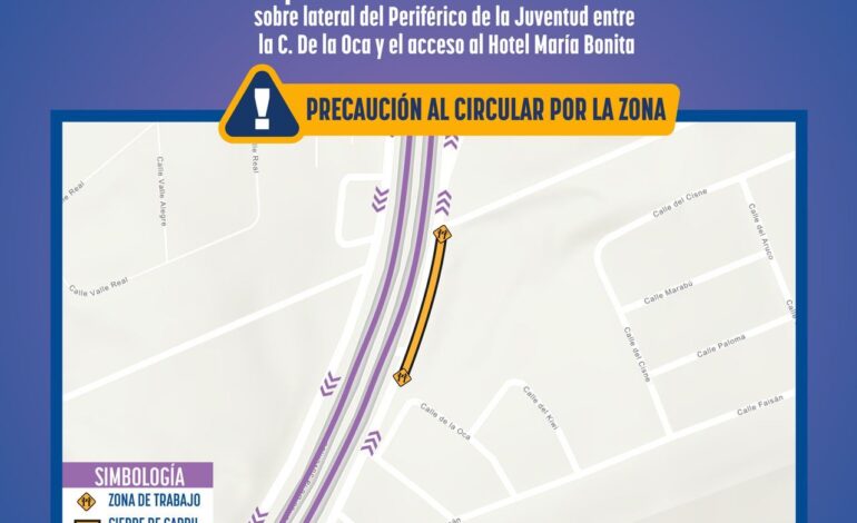 Reubicará JMAS línea de conducción  del tanque Panamericana este lunes