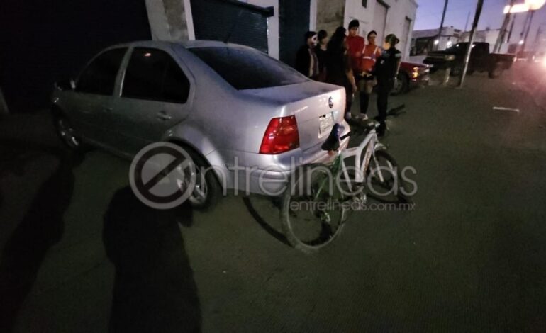  Ciclista resulta lesionado tras ser embestido en la avenida Tecnológico