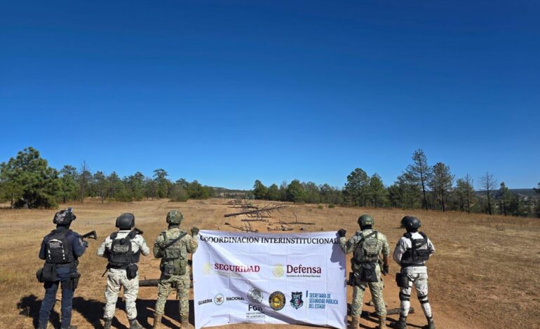  Destruye SSPE pista de aterrizaje clandestina en Guachochi