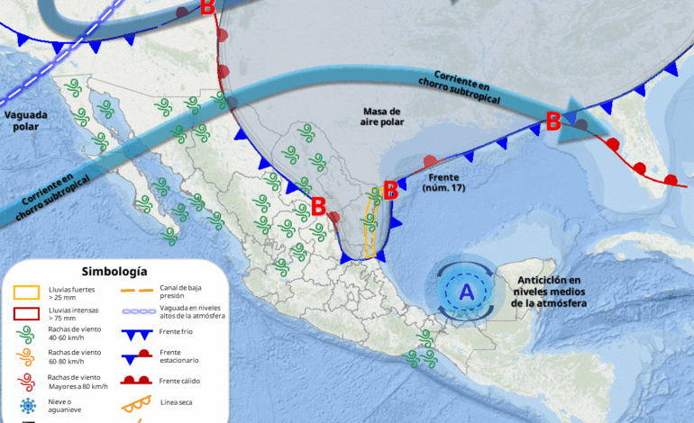  Prevén lluvias en el estado ante ingreso de frente frío 17