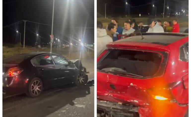  Arrancones en El Reliz provocan accidente, una mujer lesionada