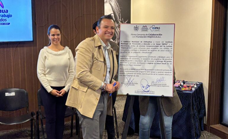  Firma Marco Bonilla convenio tras donación de 20 mil lentes a MAJOCCA A.C