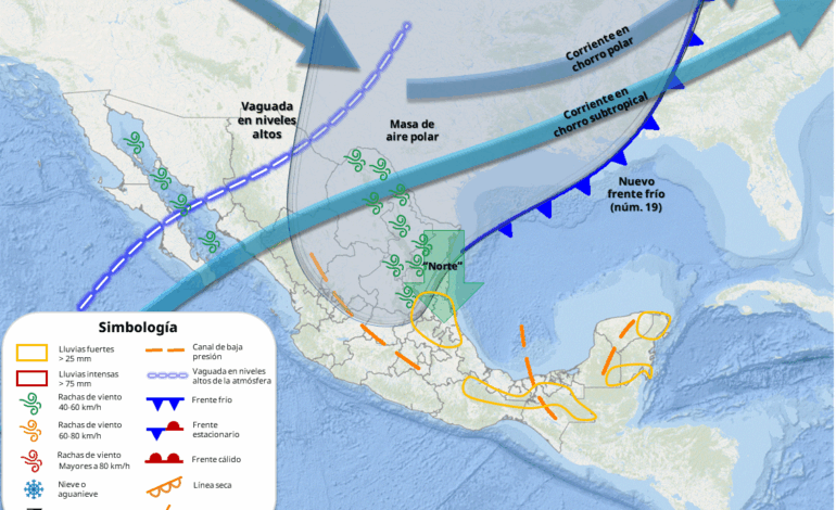  Llega frente frío 19, máxima de 20°C para Chihuahua y 17°C para Juárez