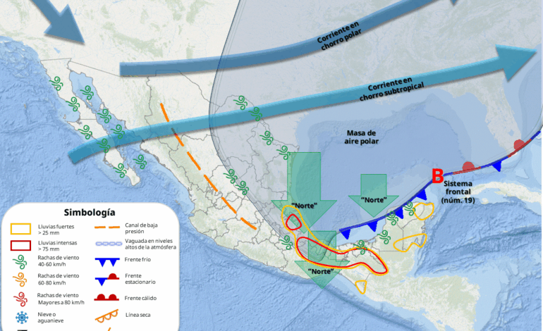  Masa de aire polar mantendrá ambiente frío en territorio estatal