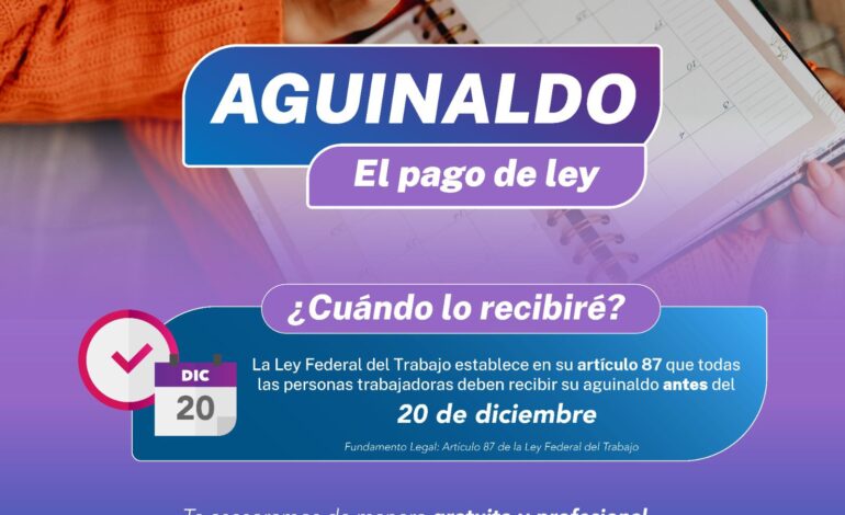  Llama STPS a entregar aguinaldo en tiempo y forma