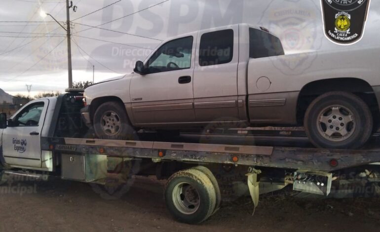  Localizó Policía Municipal vehículo con reporte de robo en el Mimbre