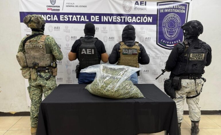  Asegura COE más de 10 kilos de marihuana en Cd. Juárez