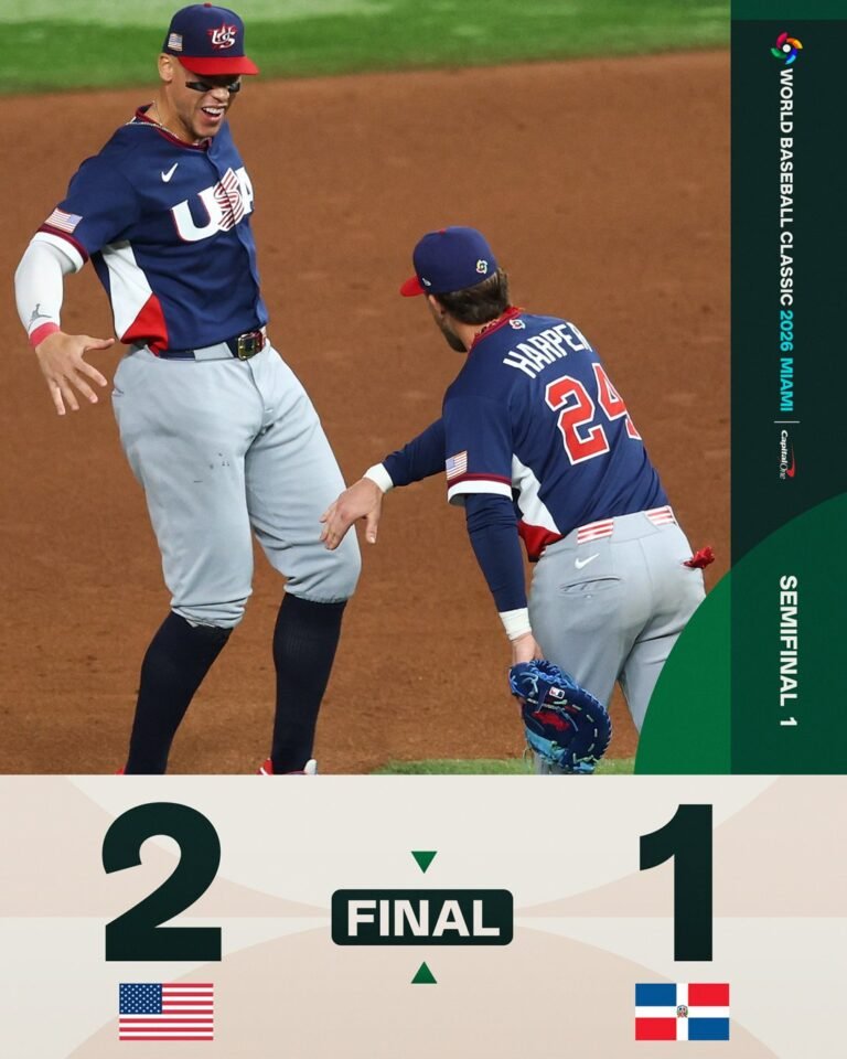 Estados Unidos derrota a República Dominicana y avanza a la Final del Clásico Mundial de Béisbol