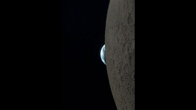 Astronauta graba un video único de la Tierra y la Luna