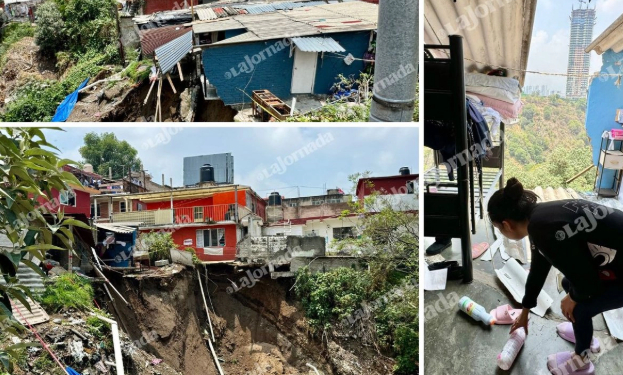 Deslaves dejan viviendas al filo del colapso en Lomas de Chamizal, Cuajimalpa