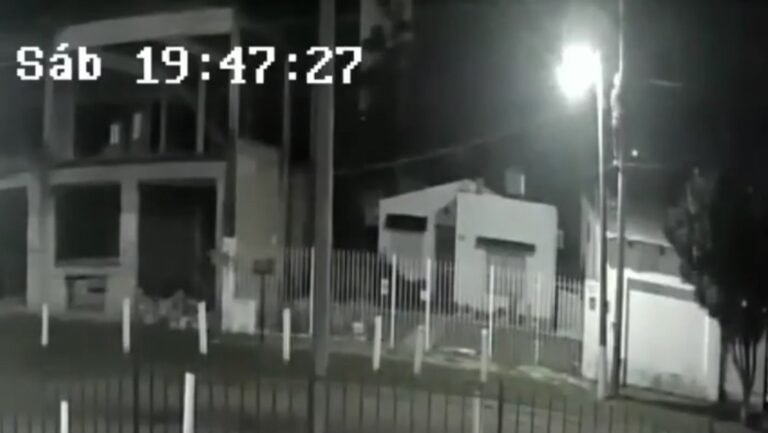 En una ciudad argentina se roban hasta la luz: captan a ladrón robando una luminaria