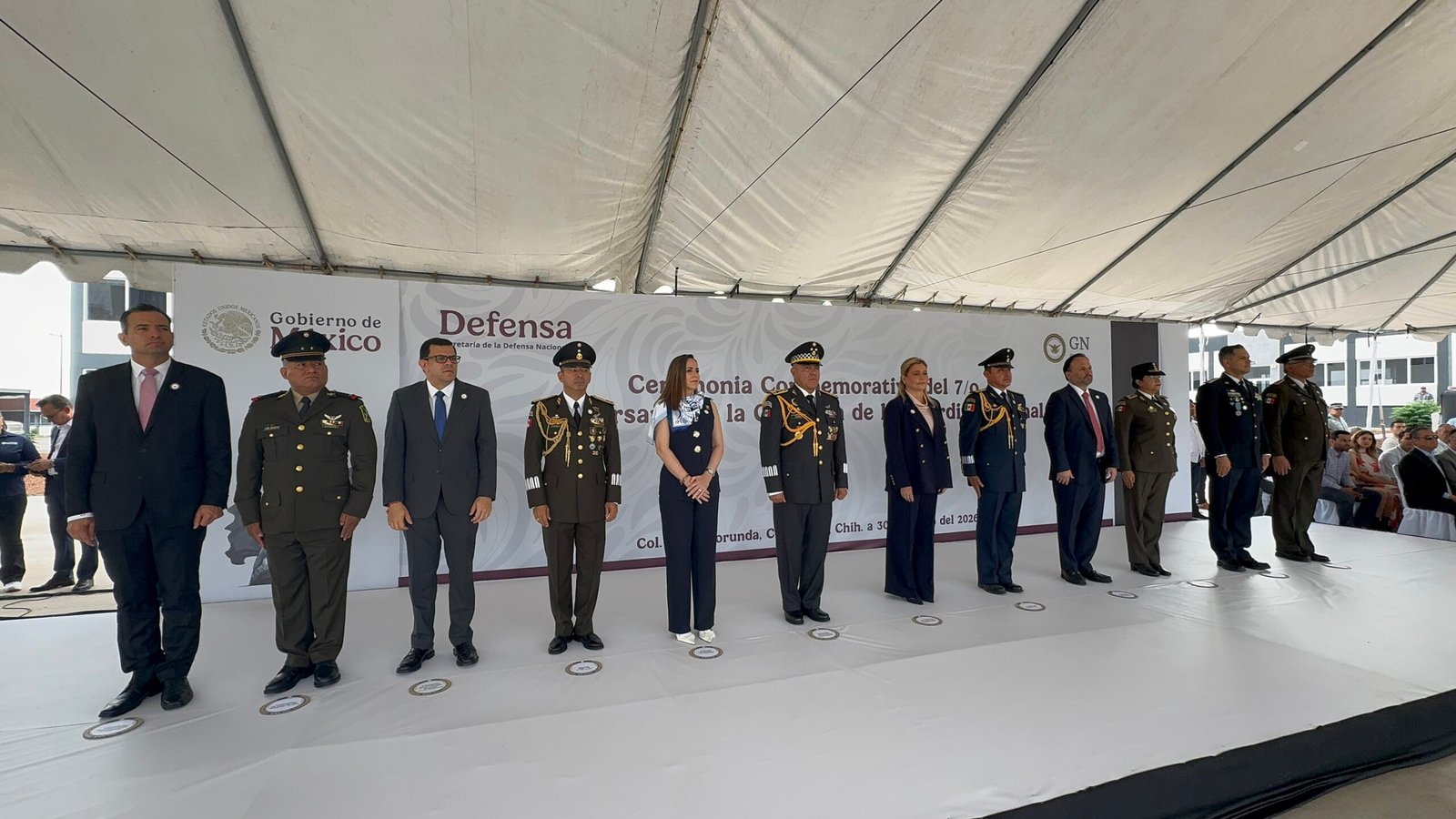 Asiste Maru Campos a conmemoración del 7mo aniversario de la Guardia Nacional y Mesa de Seguridad