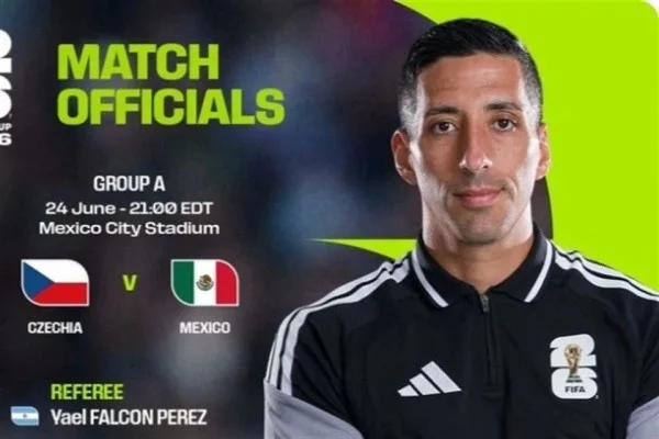 Será el argentino Yael Falcón árbitro en el Chequia-México