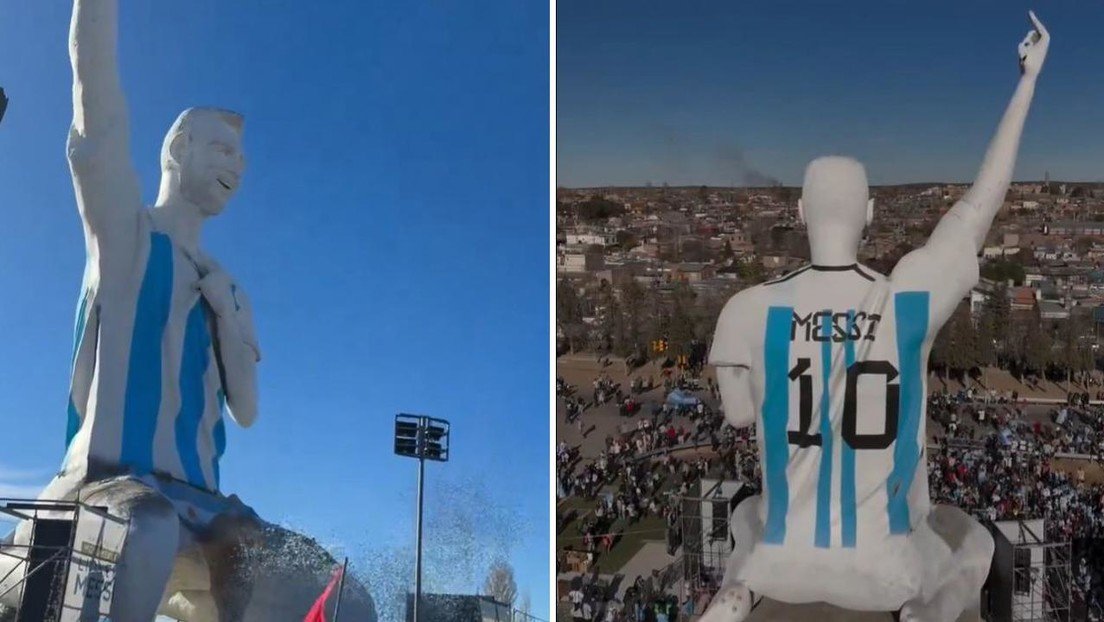 Inauguran la estatua de Messi más alta del mundo en Argentina