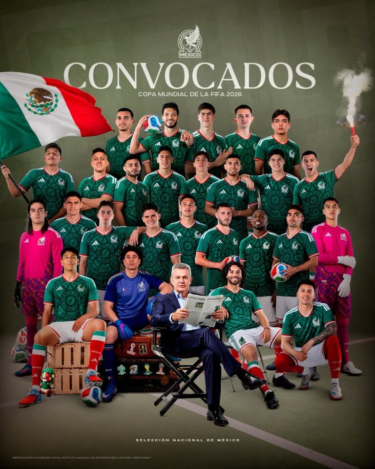 Estos son los 26 convocados por México al Mundial 2026