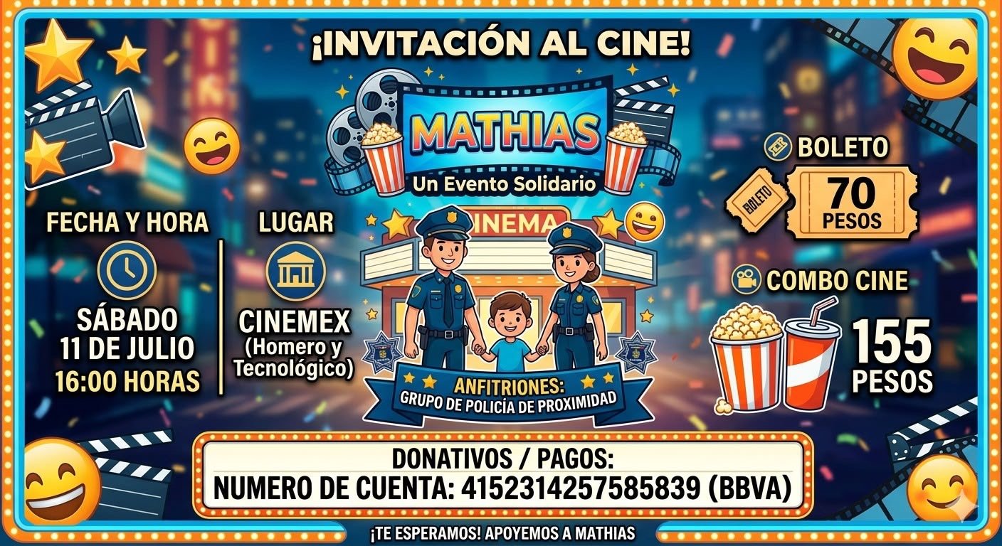 Se unen policías y ciudadanía para apoyar a Mathias en su lucha contra la leucemia