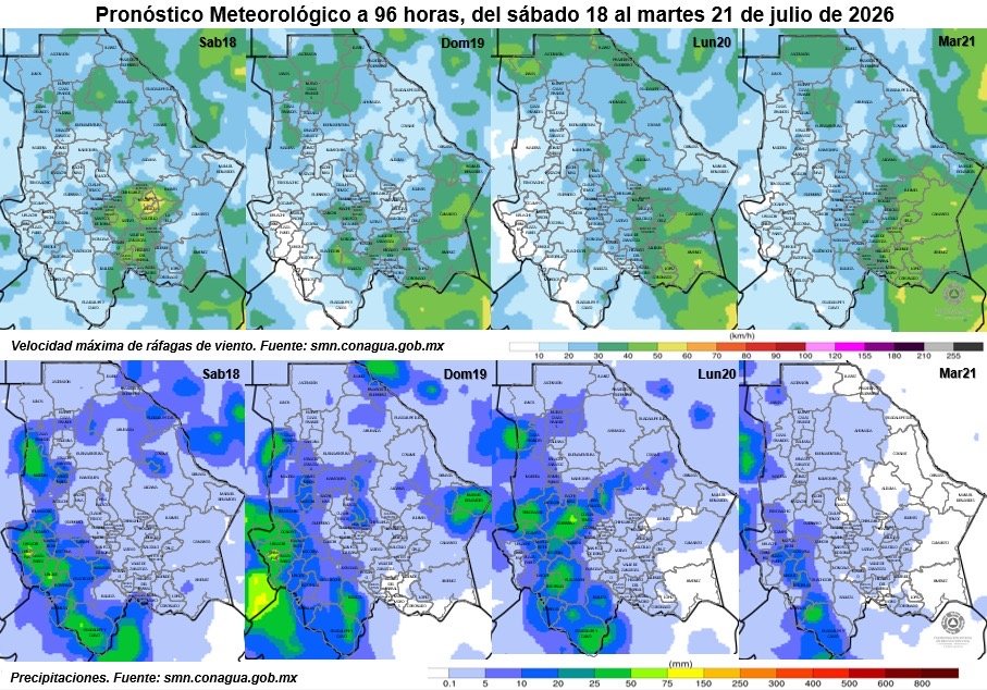 Pronostican máxima de 29°C para Chihuahua y 32°C para Juárez, probabilidad de lluvias en la entidad