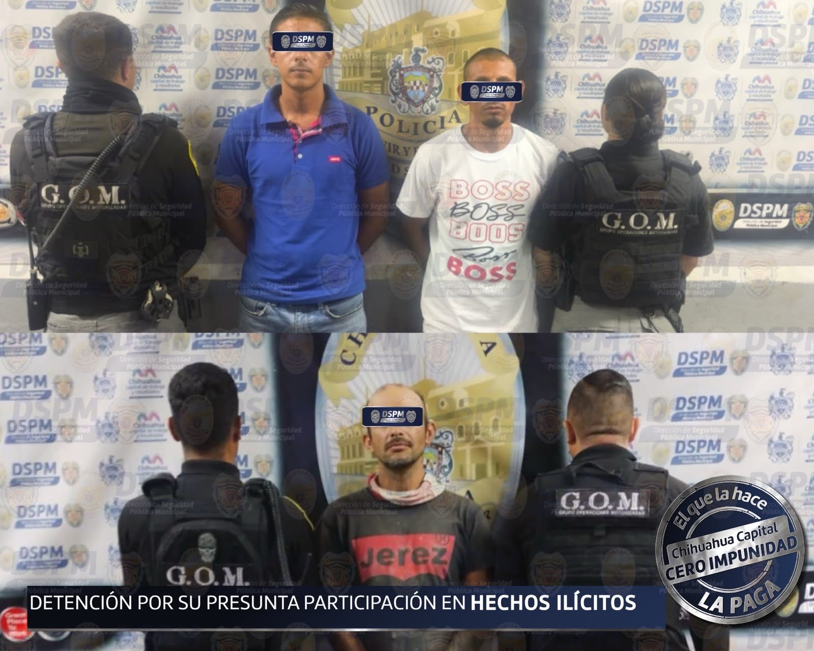 Detiene Policía Municipal a tres personas y asegura más de 30 porciones de presunta droga