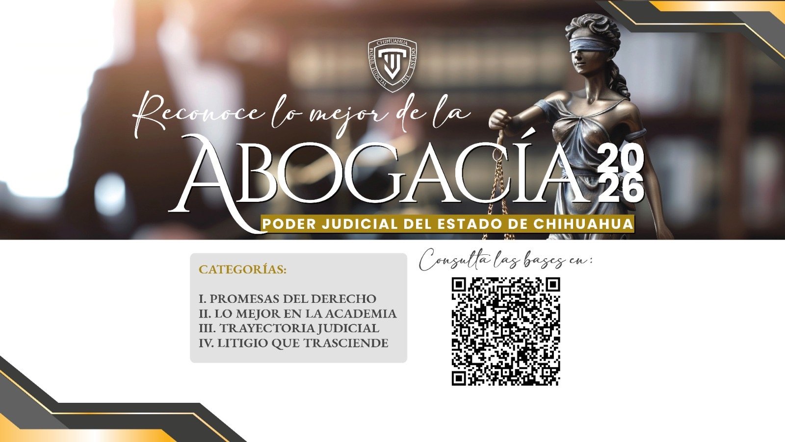 Poder Judicial de Chihuahua galardonará a “Lo Mejor de la Abogacía 2026”