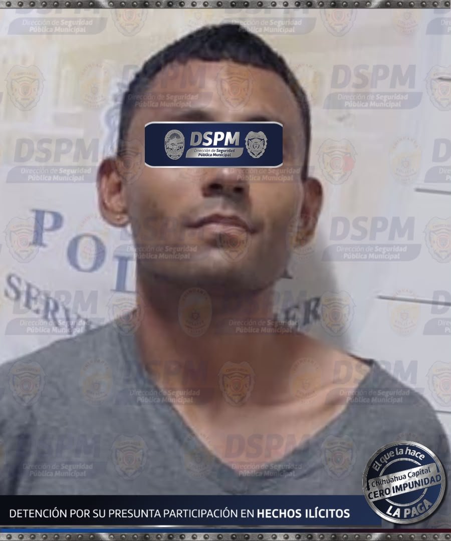 Detiene Policía Municipal a hombre con presunta droga en la Luis Fuentes Mares