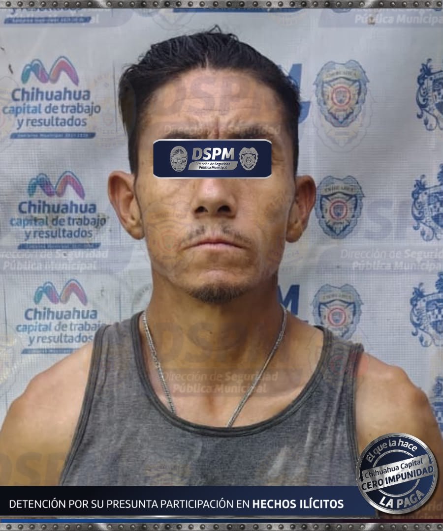 Detiene Policía Municipal a hombre armado; aseguran arma de fuego y droga