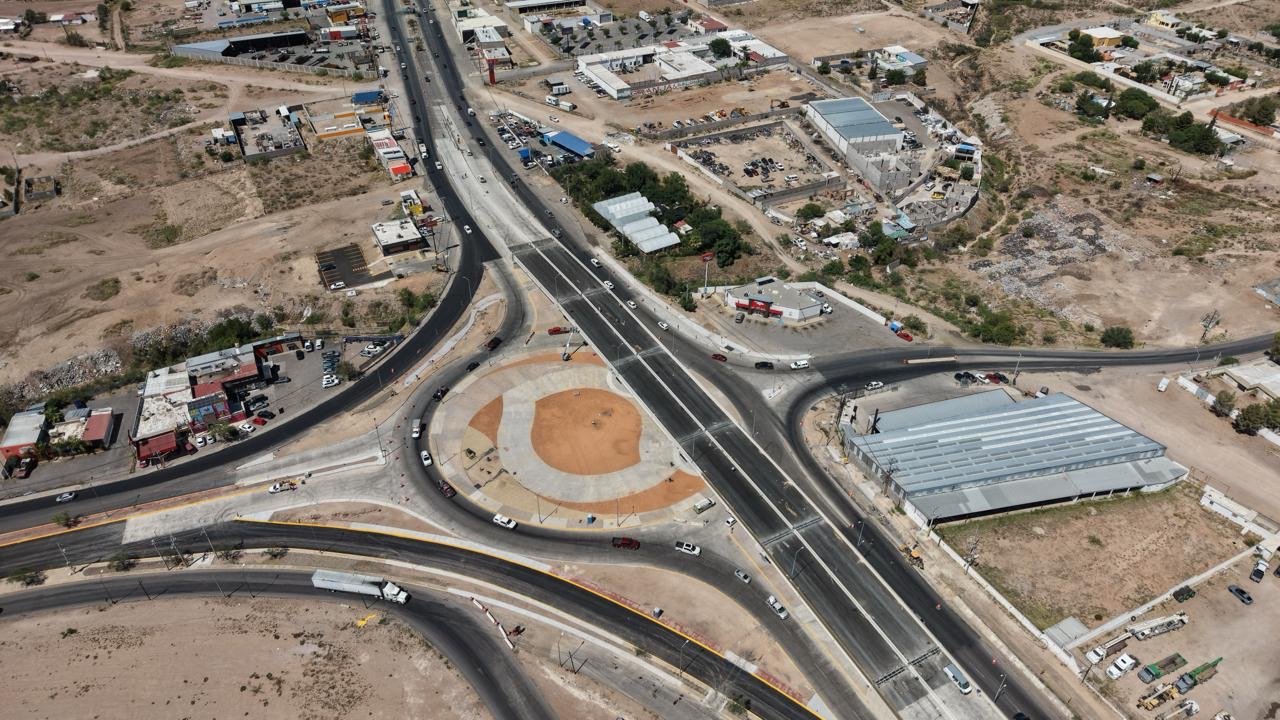 Supervisó Marco Bonilla avance del puente de la carretera Chihuahua-Aldama y avenida Fuerza Aérea; registra más del 90% de avance
