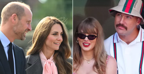 Kate Middleton y el príncipe William se reunieron en privado con Taylor Swift y Travis Kelce antes de la boda