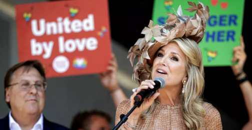 La reina Máxima de Holanda hace historia como la primera monarca en dar el banderazo al WorldPride