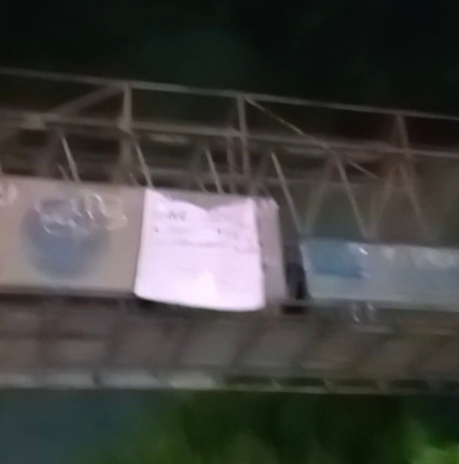 Aseguran narcomanta en la avenida Fuentes Mares