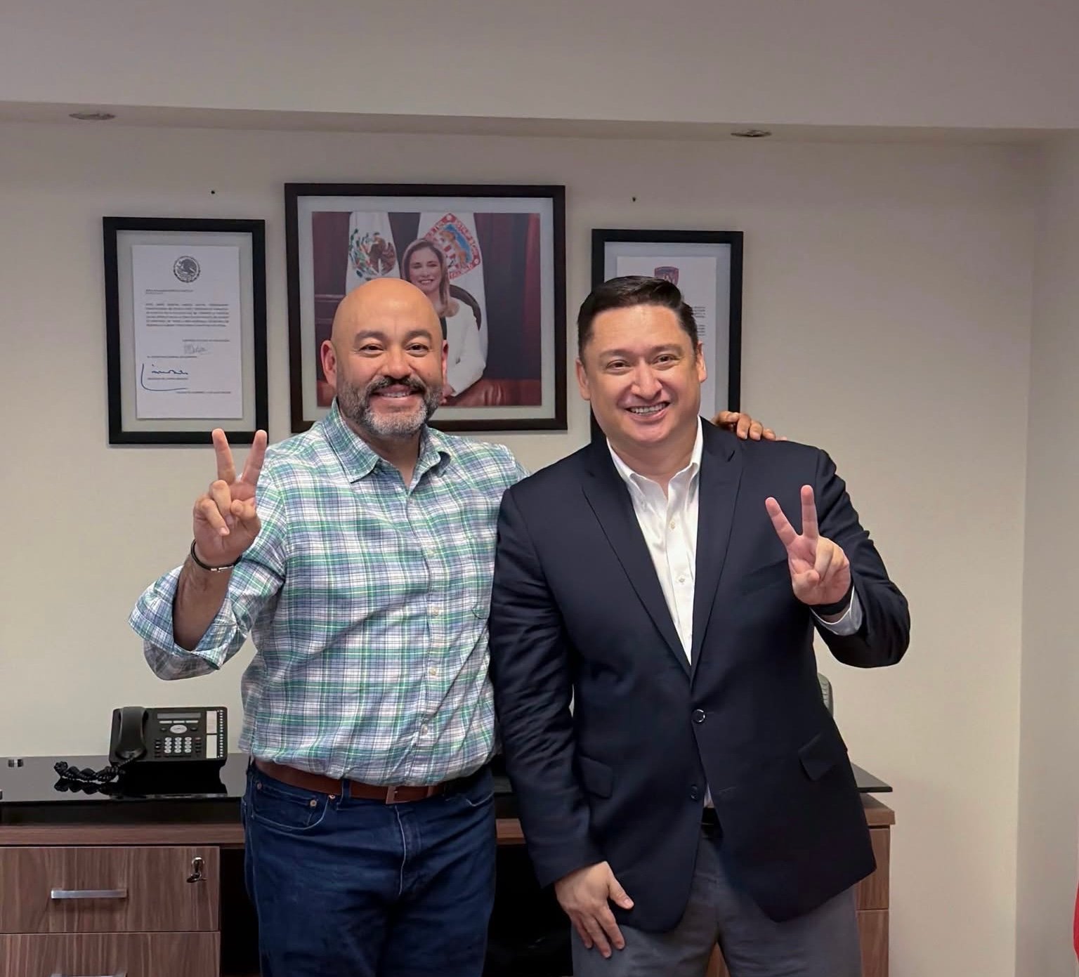 Se reúne coordinador del GPPAN con el secretario de Desarrollo Humano y Bien Común