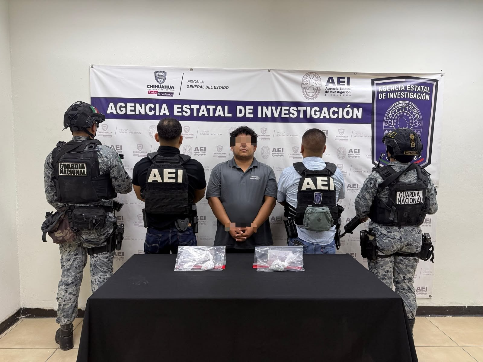 Detienen a sujeto en posesión de 381 dosis de cocaína en la colonia Mirador