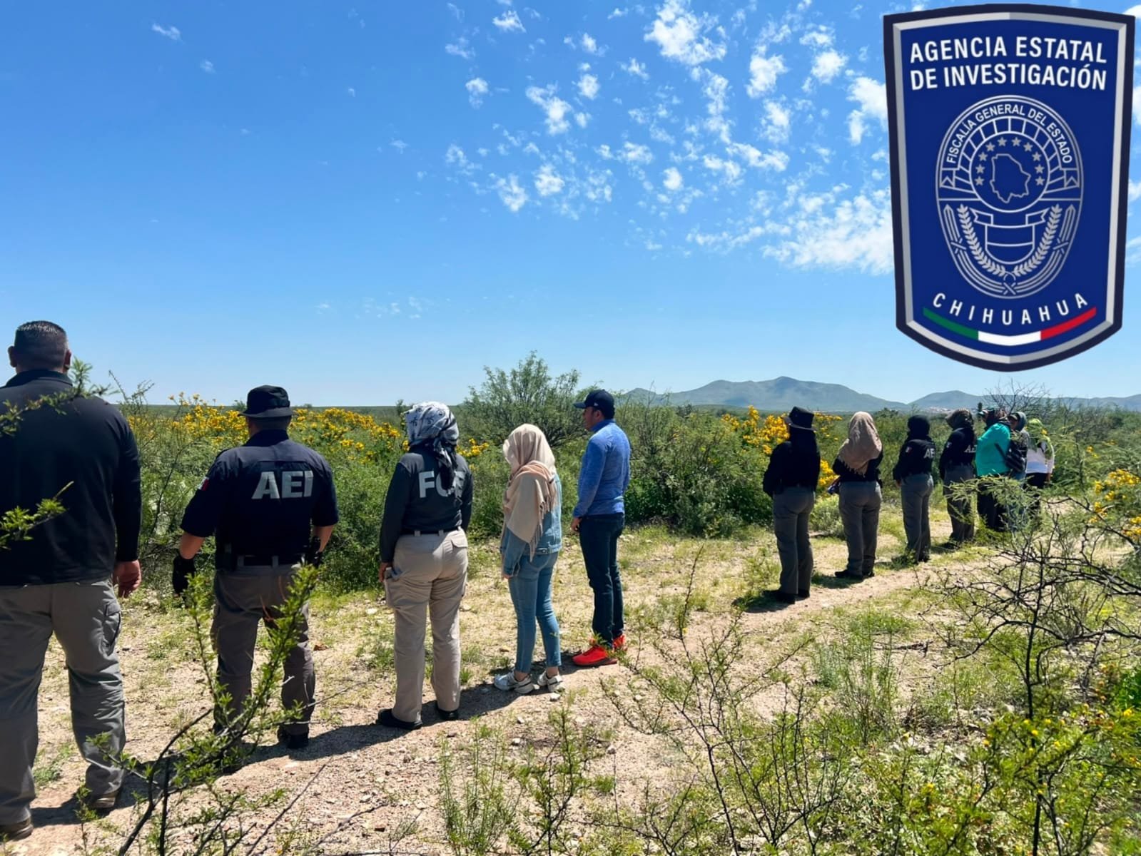 Realiza FGE Sur operativo de rastreo pedestre y pega de pesquisas en comunidades de Jiménez y Coronado