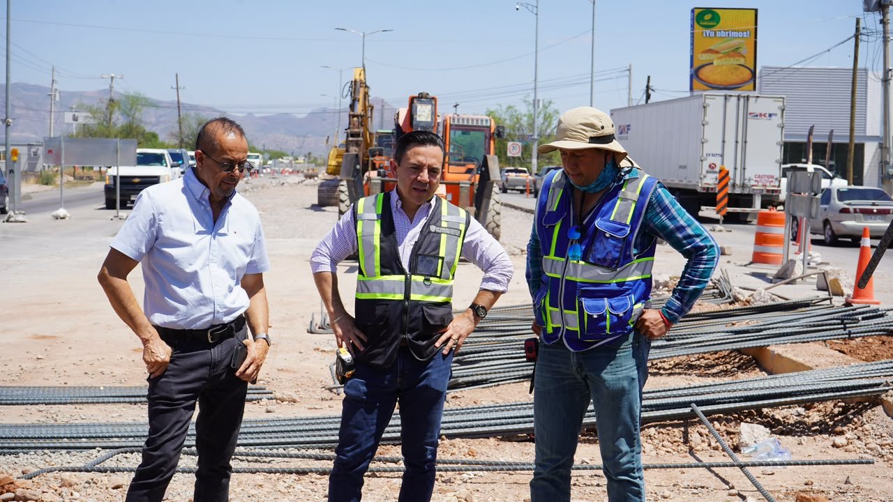 Supervisa Obras Públicas avances del Paso Superior de Av. Palestina