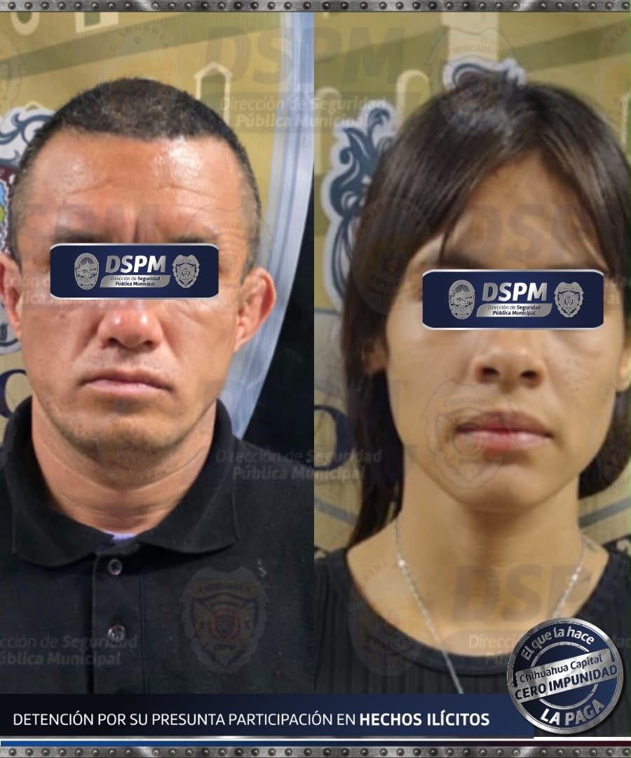 Con intervención del agente canino Frank, Grupo K-9 detuvo a pareja con arma de fuego y 36 envoltorios de presunto cristal
