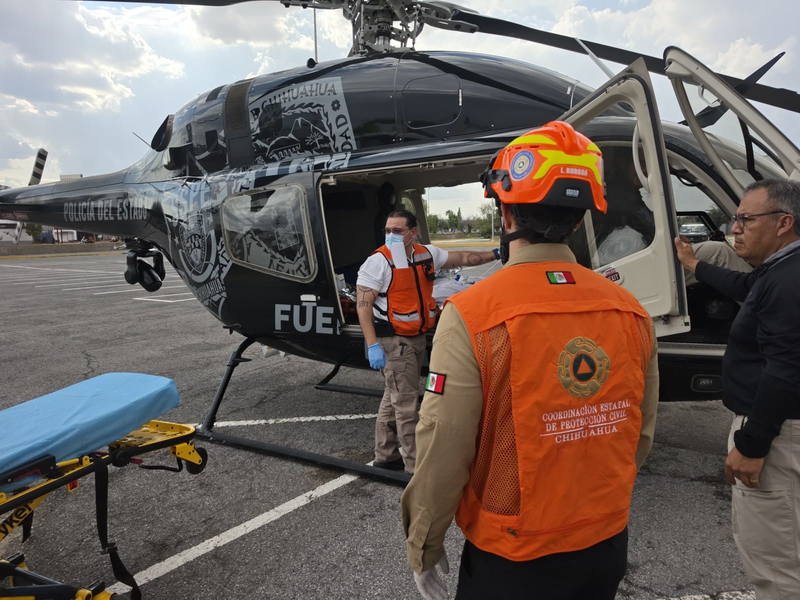 Realiza Estado traslado aeromédico de Juárez a Chihuahua