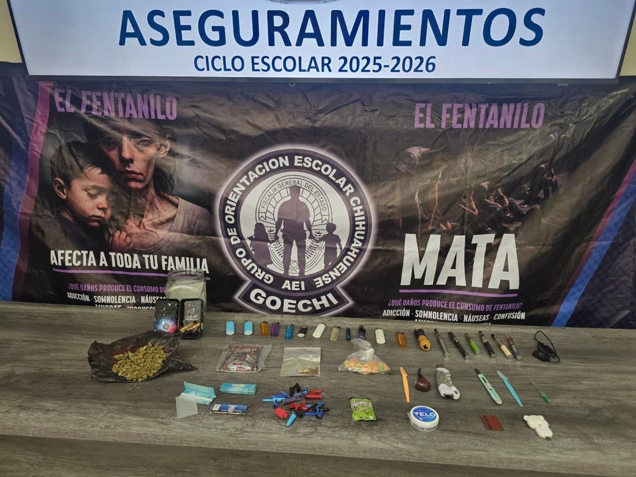 Aseguró GOECHI Zona Centro 344 vapeadores durante el ciclo escolar 2025-2026