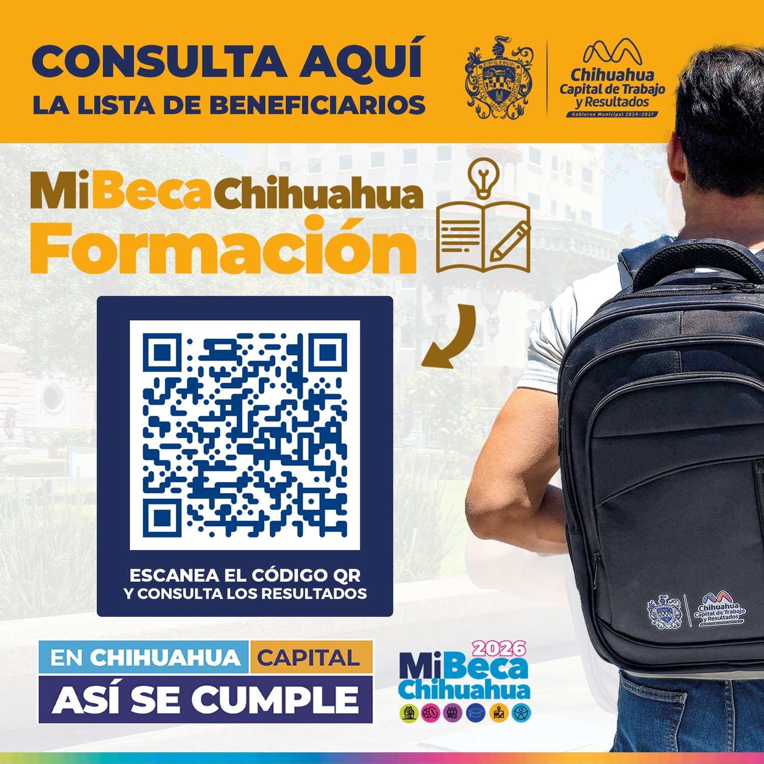 ¡Atención! Ya está disponible la lista de resultados de Mi Beca Chihuahua Formación