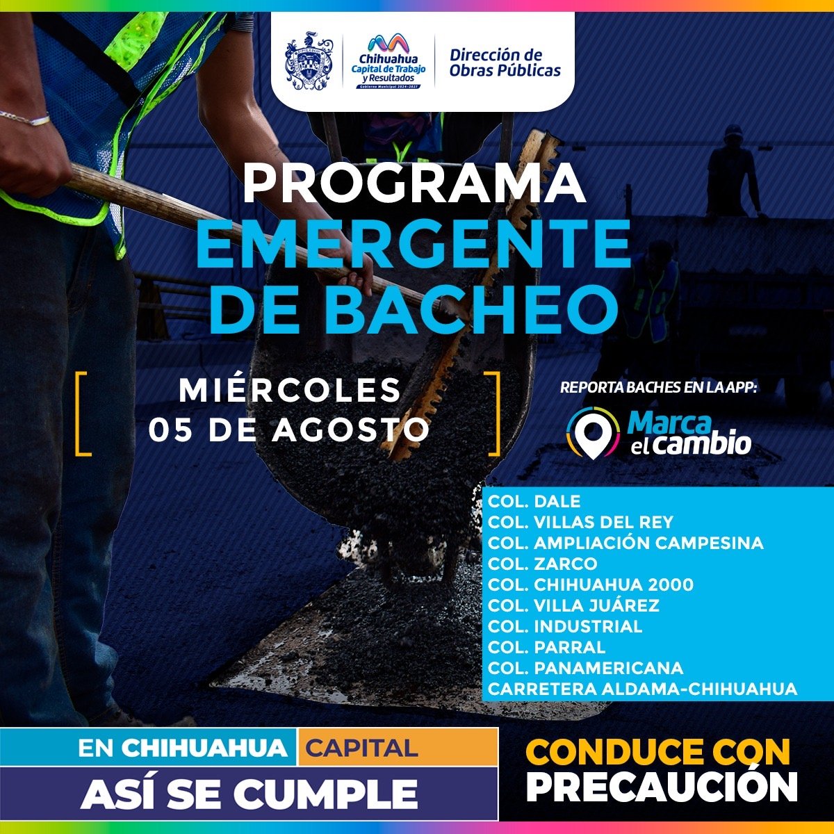 Diez zonas tendrán bacheo este miércoles 5 de agosto: Municipio