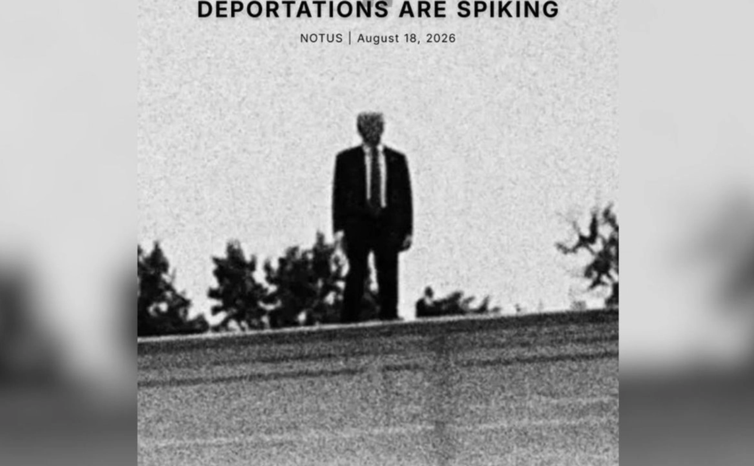 Casa Blanca difunde imagen de Trump presumiendo aumento de las deportaciones en EU