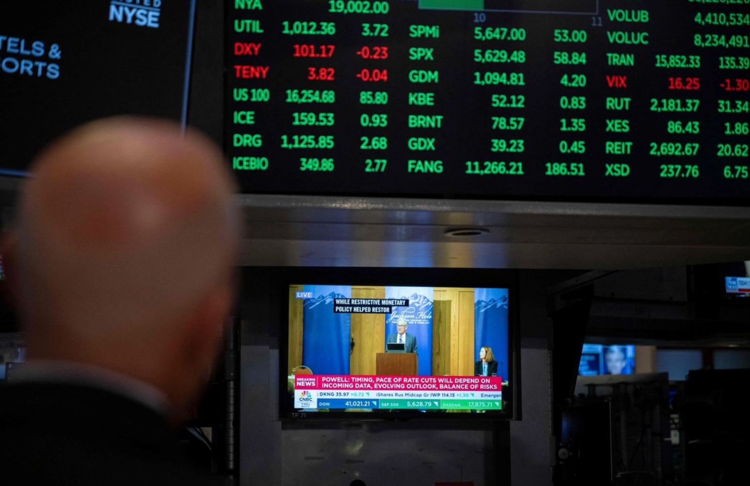 La tecnología impulsa a Wall Street, mientras la atención se centra en el simposio de la Fed