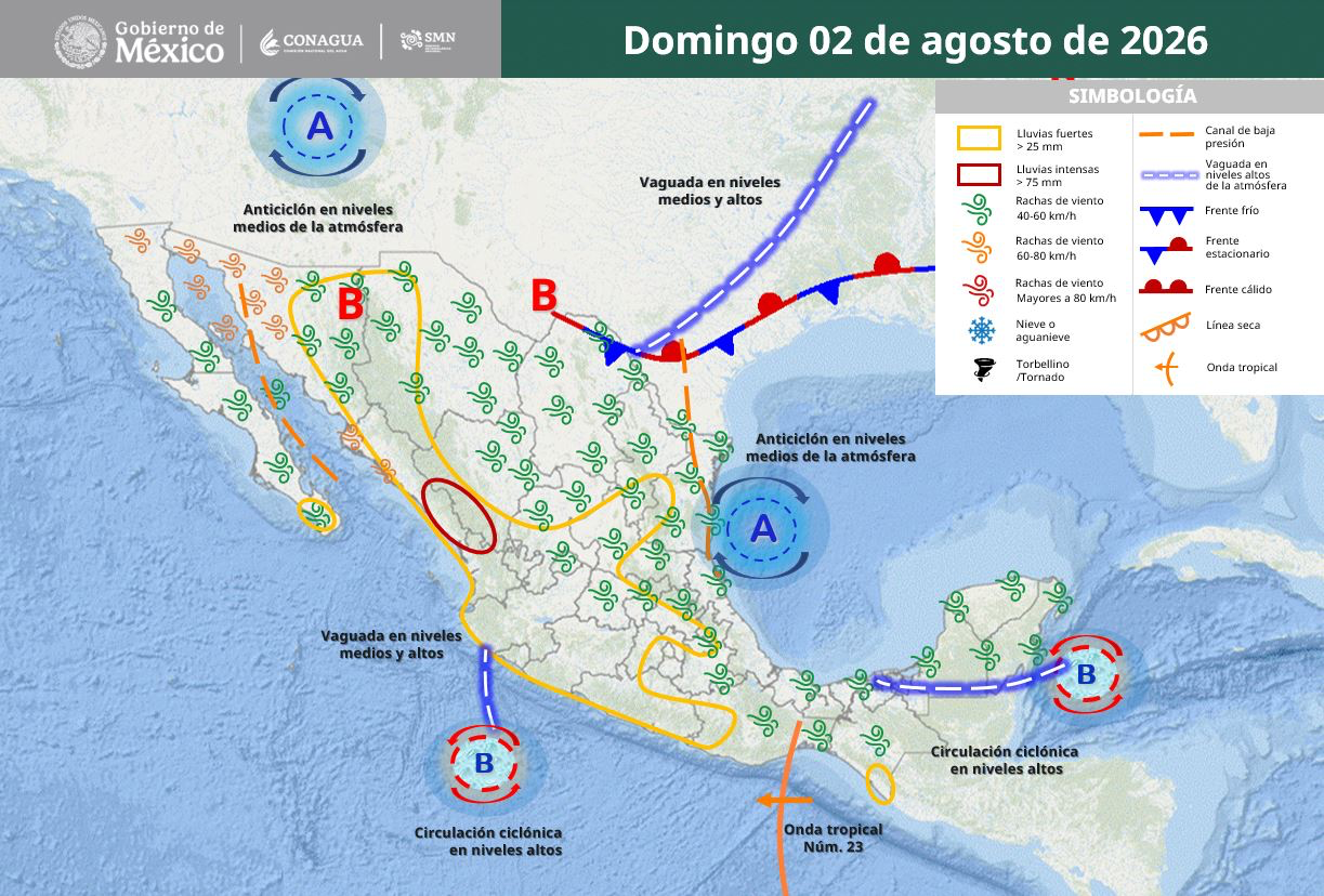 Prevén lluvias fuertes en la Sierra y ambiente caluroso en el resto de la entidad