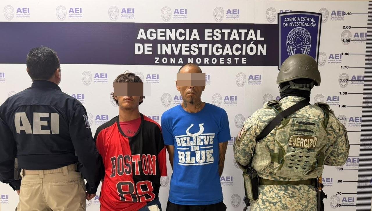 Detiene AEI a dos masculinos por desobediencia, resistencia y delitos contra la salud en NCG