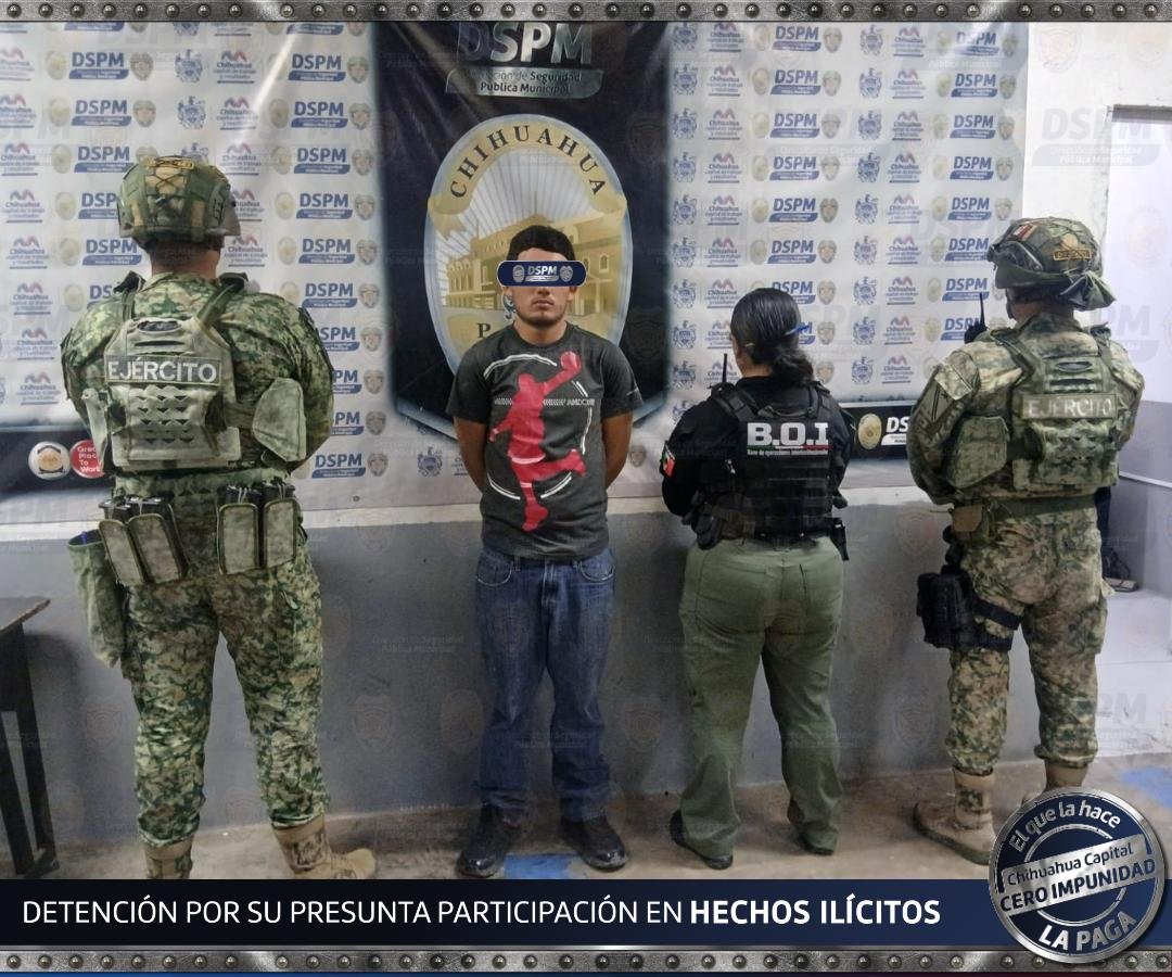 Motociclista con posible droga fue detenido por municipales y Célula BOI en Cerro de la Cruz