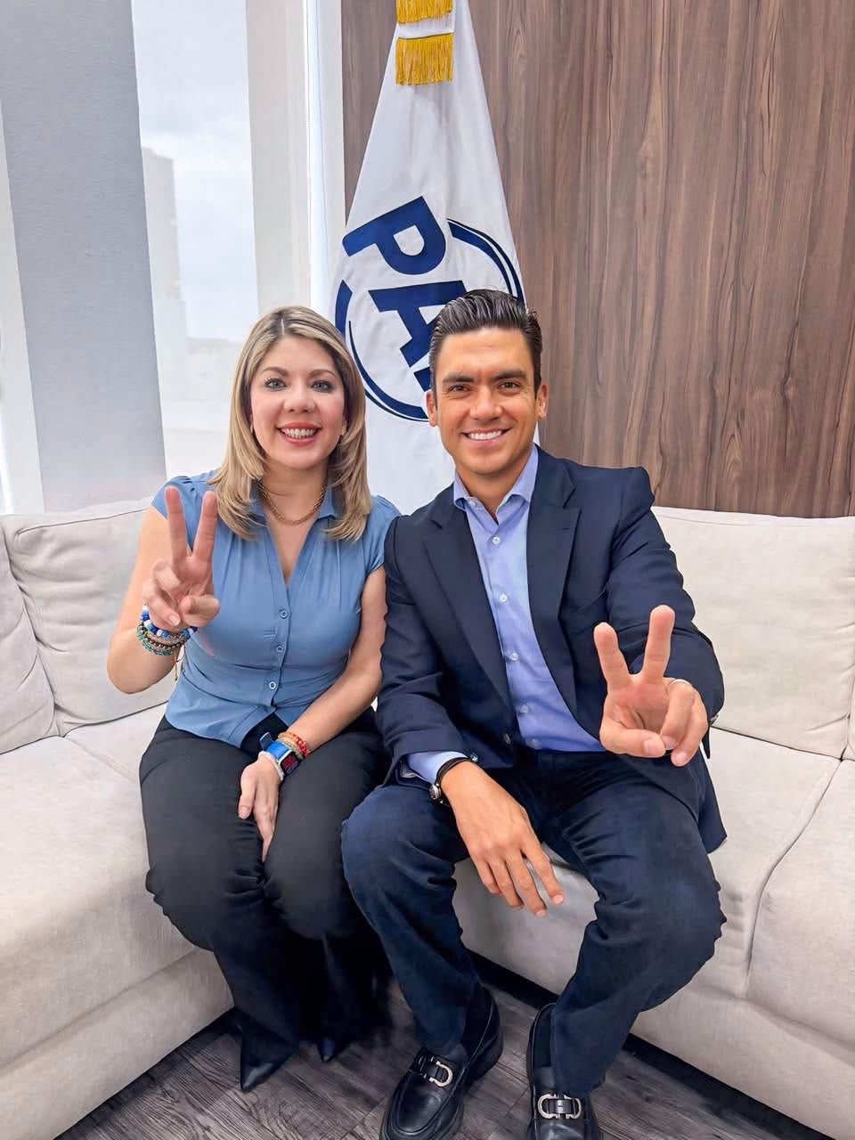 Daniela Álvarez se reúne con líder nacional del PAN; revisan agenda en el estado, registro ciudadano y próximas actividades del partido