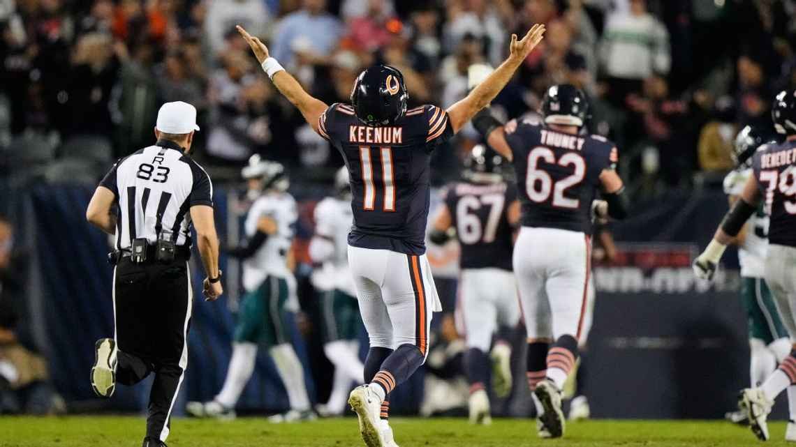 Chicago Bears sorprenden a los Philadelphia Eagles y les quitan el invicto