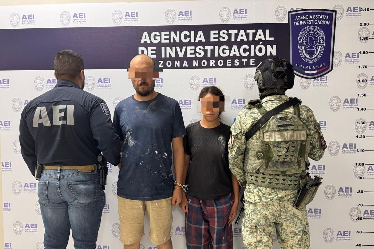 Detiene AEI Noroeste a pareja en posesión de cristal en Galeana