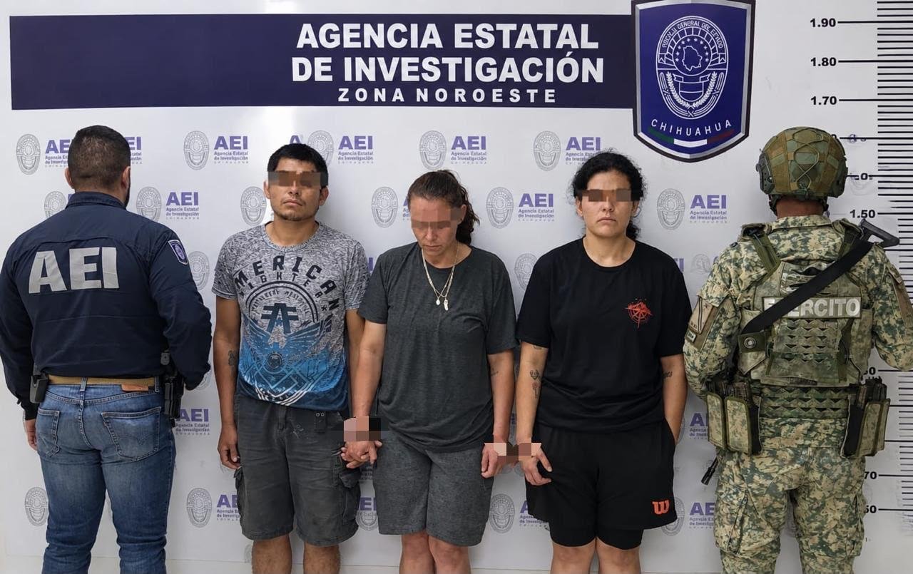 Detiene AEI Noroeste a tres personas en posesión de cristal en Galeana